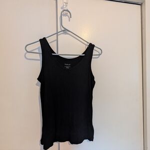 Rachel Zoe Black Ribbed Tank Top Size Medium